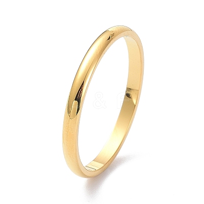 2mm Polished Plain Dome Finger Ring for Girl Women LS-RJEW-C012-05B-G-1