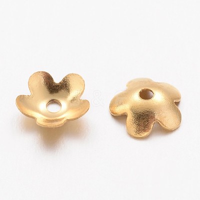 Ion Plating(IP) 304 Stainless Steel Bead Caps X-STAS-K113-01G-1