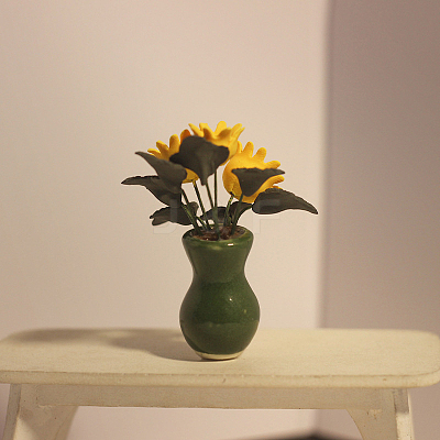 Miniature Sunflower Pot Culture Ornaments MIMO-PW0002-08-1