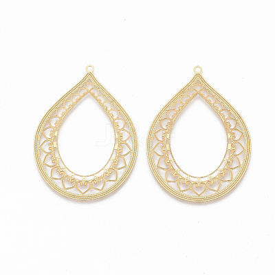 304 Stainless Steel Filigree Pendants STAS-S079-106-1
