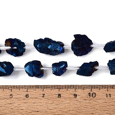 Electroplate Raw Rough Natural Amethyst Beads Strands G-Q610-06A-1