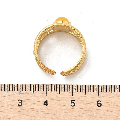 Natural Gemstone Finger Rings RJEW-K290-14G-1