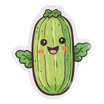 50 Sheets Paper Cucumber Stickers STIC-Q002-08-1