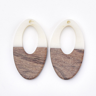 Resin & Walnut Wood Pendants RESI-T023-08C-1