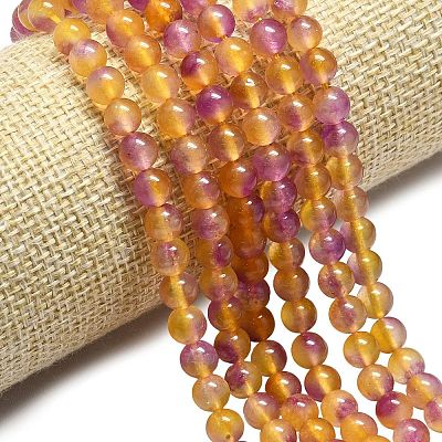 Natural Malaysia Jade Beads Strands G-L645-C01-6mm-32-1