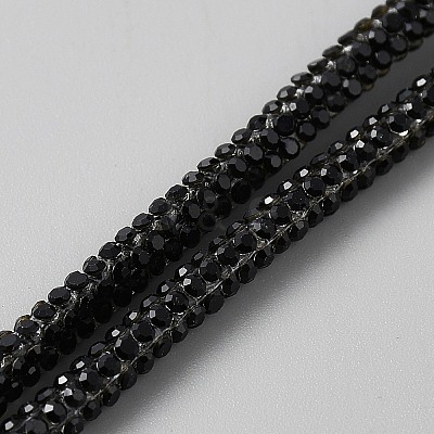 PVC Cord with Rhinestone FIND-WH0139-449A-1