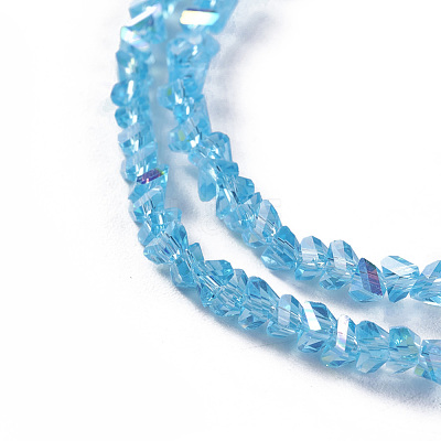 Electroplate Glass Beads Strands EGLA-E057-01A-01-1
