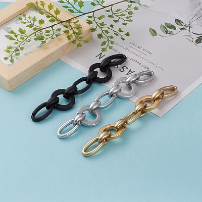 Handmade Opaque Spray Painted Acrylic Link Chains AJEW-JB00869-1
