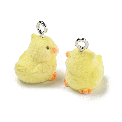 Flocky Acrylic Pendants FIND-A044-01B-1