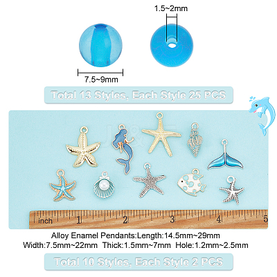 Ocean Theme DIY Jewelry Making Findings Kits DIY-PH0013-52-1