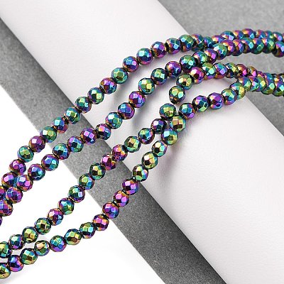 Electroplate Non-magnetic Synthetic Hematite Beads Strands X-G-J169B-3mm-05-1