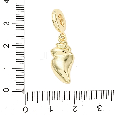 Brass Micro Pave Clear Cubic Zirconia Sea Animal European Dangle Charms LS-KK-B159-04G-04-1