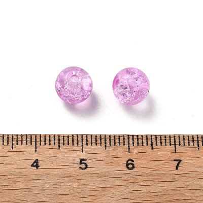 Spray Painted Crackle Glass Beads CCG-XCP0001-10-1