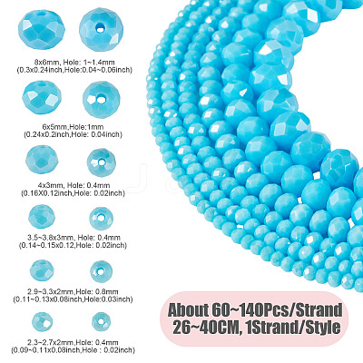 6 Strands 6 Styles Electroplate Glass Beads Strands EGLA-TADJ0001-02B-1