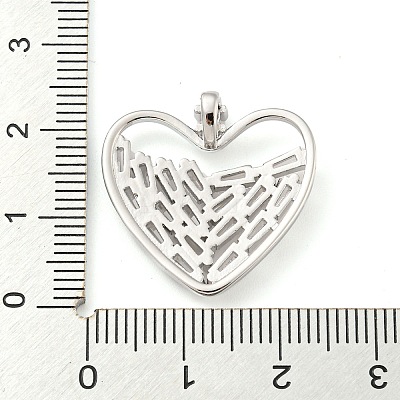 Rack Plating Brass Micro Pave Cubic Zirconia Pendants KK-C044-19P-1