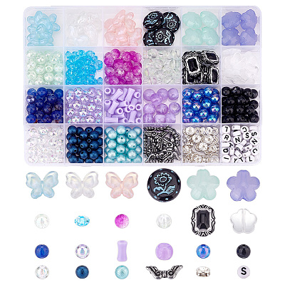 451Pcs 24 Styles Acrylic Beads OACR-HY0001-13-1