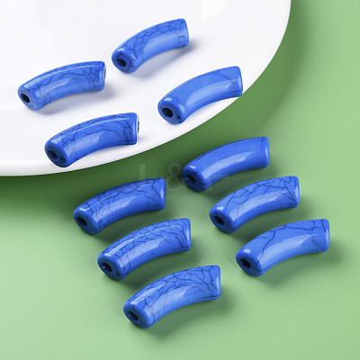 Opaque Crackle Acrylic Beads MACR-S372-001N-013-1