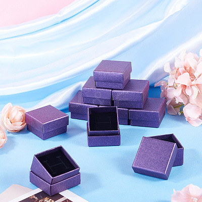 12Pcs Paper Packing Ring Boxes CON-TA0001-42A-1