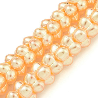 Transparent Spray Painted Glass Beads Strands GLAA-P066-01D-1