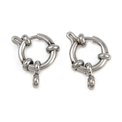 304 Stainless Steel Spring Ring Clasps STAS-B095-02P-01-1