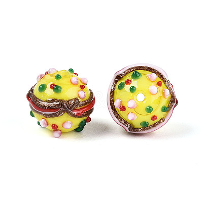 Handmade Lampwork Bumpy Beads LAMP-T022-05F-1