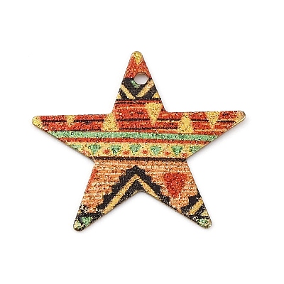 Geometric Alloy Sheet Printed Pendant Earrings Accessories LS-PALLOY-E139-01G-01-1