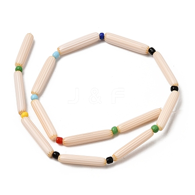 Handmade Lampwork Chevron Beads LAMP-Z019-01-13-1