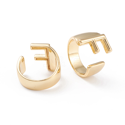 Brass Cuff Rings RJEW-L097-06F-1