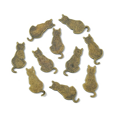 Alloy Kitten Cabochons PALLOY-WH0051-01AB-06-1