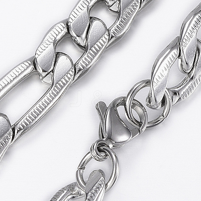 Non-Tarnish Trendy Men's Figaro Chain Necklaces LS-NJEW-L450-06D-1