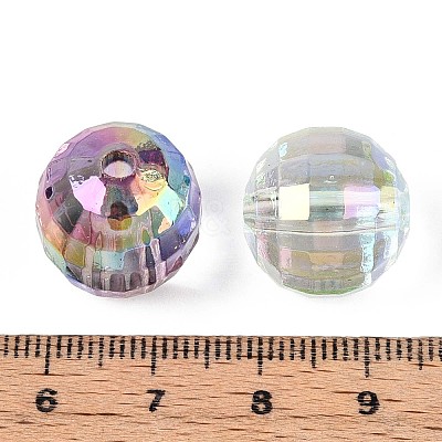 UV Plating Transparent Acrylic Beads TACR-N020-03-1