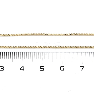 Brass Box Chain Necklaces for Women NJEW-D302-42G-1