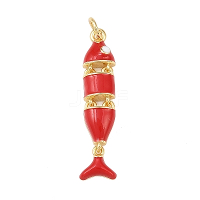 Brass Enamel Pendants KK-P339-24G-04-1