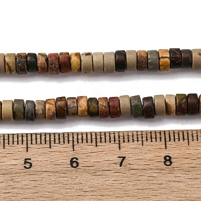 Natural Picasso Jasper/Polychrome Jasper Beads Strands G-L624-I15-2x4mm-1