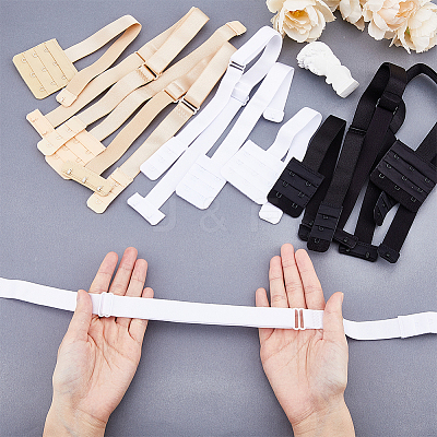 6 Sets 6 Style Nylon Womens Low Back Bra Converter DIY-FH0006-51-1