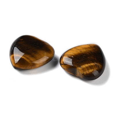 Natural Tiger Eye Heart Palm Stones G-M416-09C-1