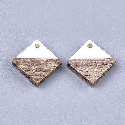 Resin & Walnut Wood Pendants RESI-S358-31G-1