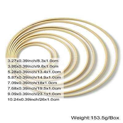 8Pcs 8 Styles Bamboo Embroidery Hoop FIND-CJ0001-97-1