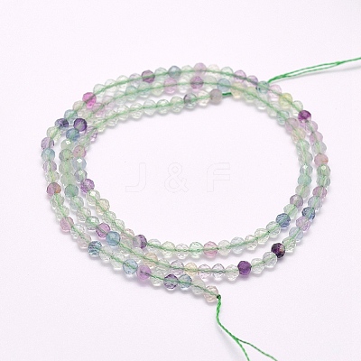 Natural Fluorite Beads Strands G-F509-38-3mm-1