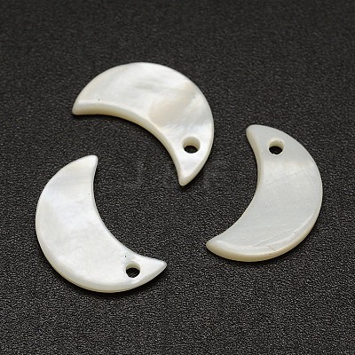 Moon Freshwater Shell Charms X-SHEL-M005-06-1
