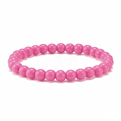 Candy Color Acrylic Beaded Stretch Bracelet for Kids BJEW-JB08053-1