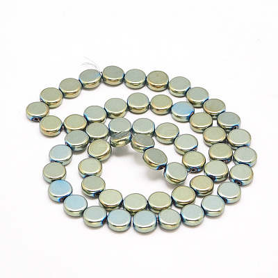 Electroplate Non-magnetic Synthetic Hematite Beads Strands G-T060-8mm-01C-1