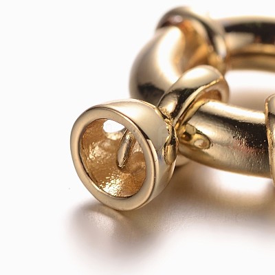 Brass Spring Ring Clasps X-KK-O091-01G-NR-1