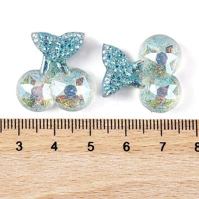 Transparent Epoxy Resin Fruit Cherry Decoden Cabochons CRES-M034-08D-1