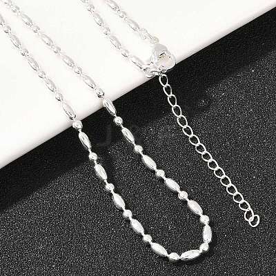 2.2MM Brass Ball Chain Necklaces for Men Women NJEW-L012-06S-1
