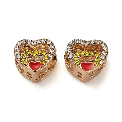 Alloy Enamel European Beads FIND-Q115-10G-1