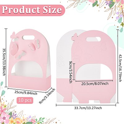 Butterlfy Paper Floral Boxes CON-WH0001-62B-01-1