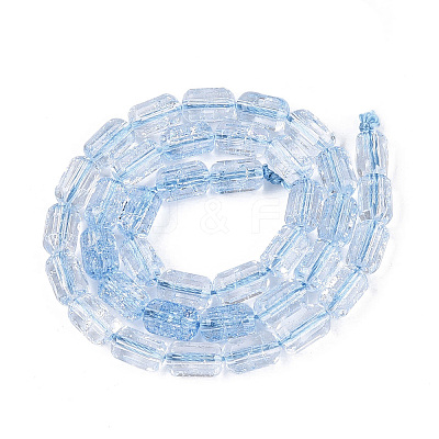 Crackle Transparent Glass Beads Strands GLAA-N068-05A-03-1