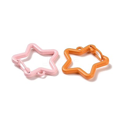 Spray Painted Alloy Key Snap Hook Clasps for Keychains FIND-L016-02-1