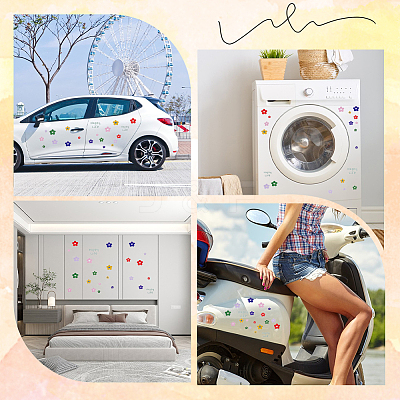 PVC Self Adhesive Flower Car Sticker DIY-WH0453-57D-1